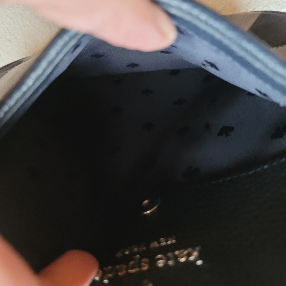 Kate Spade, North South Crossbody Bag, Patchwork Suede, Blazer Blue‎ - Picture 7 of 12